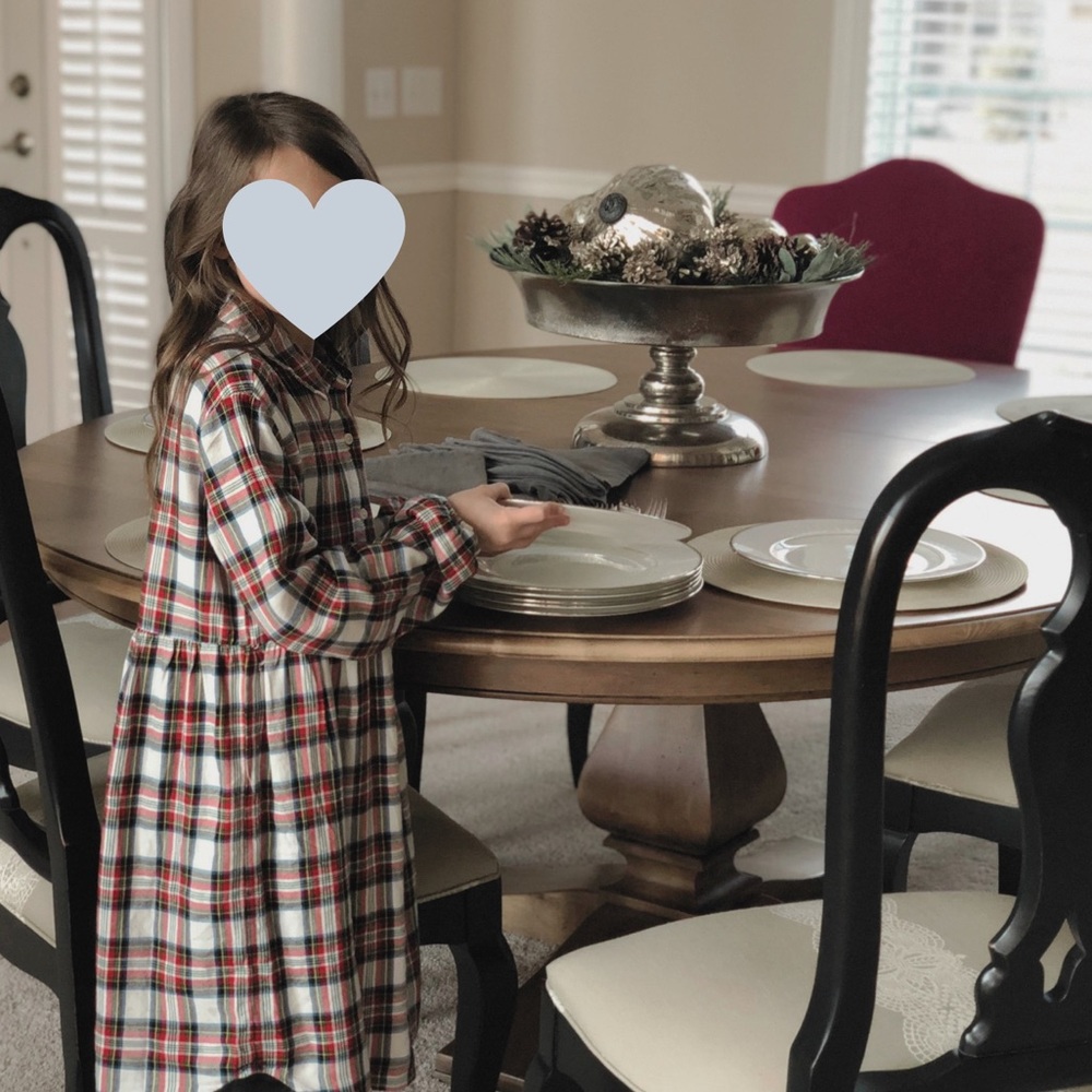 GAP Kids Plaid Flannel Long Sleeve Shirtdress